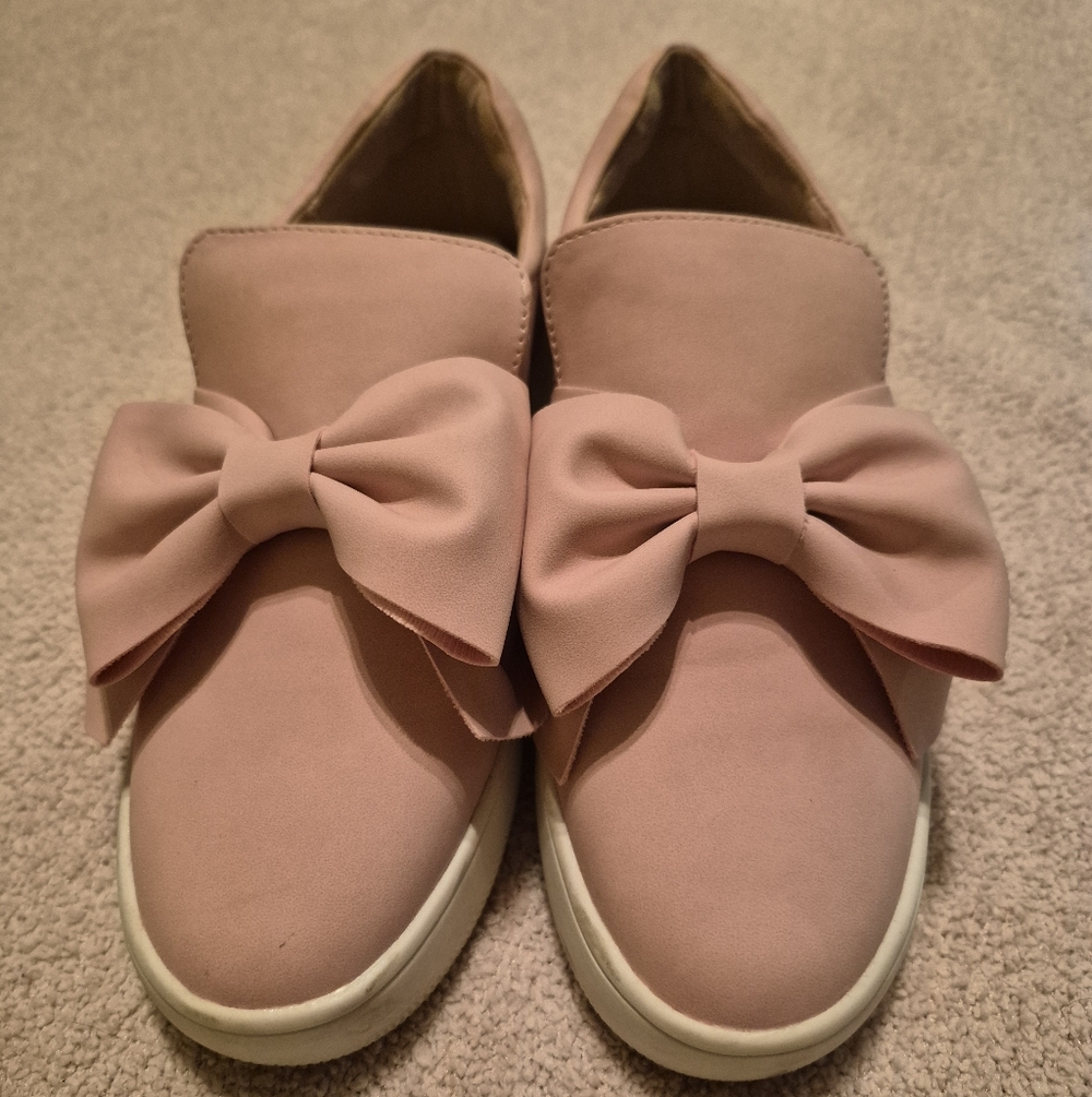 J. Adams Wally Bow Slip-On Sneakers Pink | Women’s 7